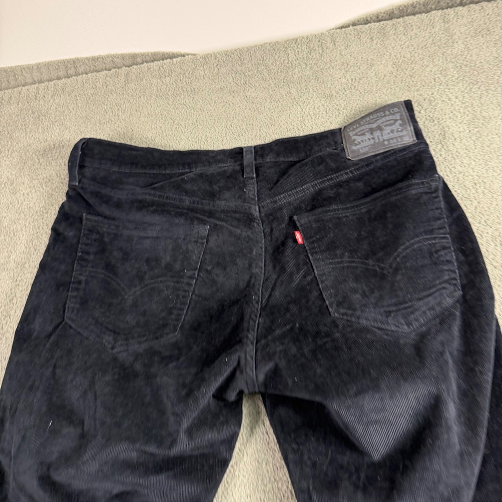 Levis 559 Relaxed Straight Corduroy Pants Mens 34x32 Black 5-Pocket Jeans